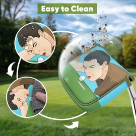 Funny Golf Putter Cover Mallet Putter Headcovers with Magnetic Closure Leather Golf Club Covers for All Brand