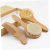 NOLITOY Baby Hair Brush Suit 3 in 1 Wooden Handle