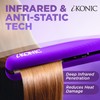 IKONIC 1.25” Floating Plates, 100% Pure Ceramic Hair Straightener &
