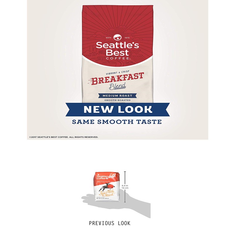 Seattle’s Best Coffee Breakfast Blend Medium Roast Ground Coffee, 12-Ounce