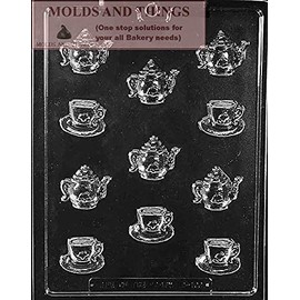 Tea Pot & Demi Tasse cup Demitasse Chocolate Candy Mold with Copyrighted Candy Making Instruction