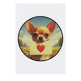 'Chihuahua Love Note' Temporary Tattoo - Water Resistant, Skin-Safe, Non-Toxic Transfer (TO00083953)