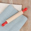 Group of 48 Red Handled Wood Craft Rolling Pins for