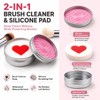 Luslife Makeup Brush Cleaner Soap, with Silicone Pad, 3.53oz(100g), 2-in-1