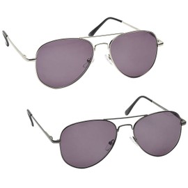 Die Lesebrille Company Silver Gunmetal Grey Sun Reader Value Pack of 2 UV400 Men Women SS8-87 +2.50