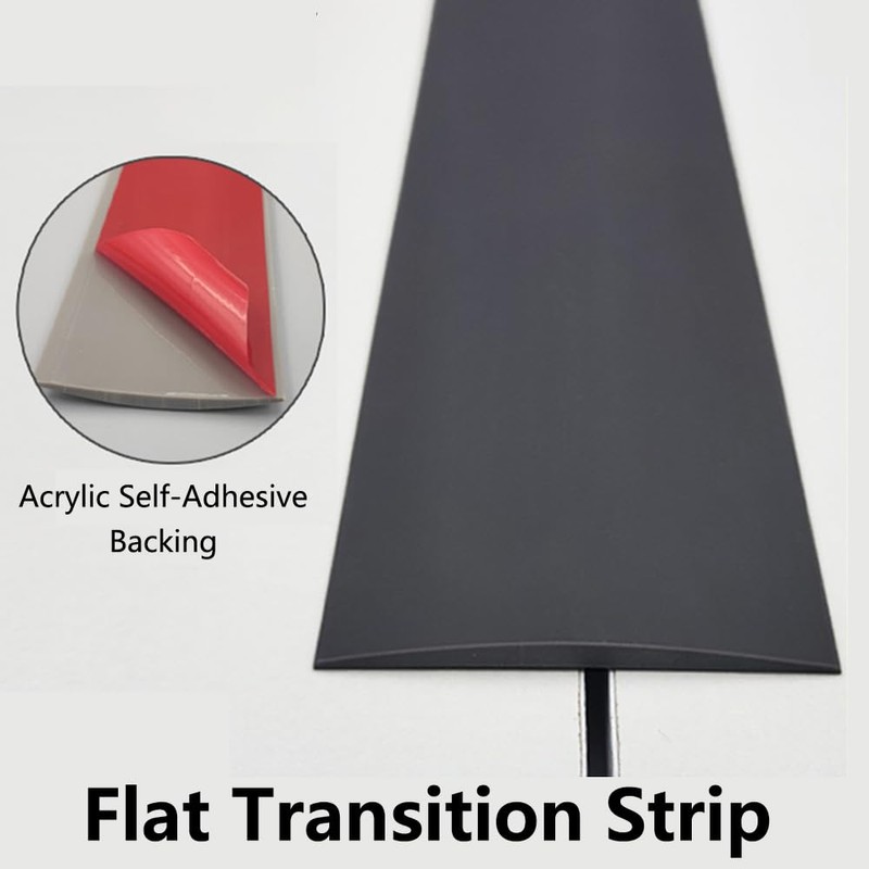 Maple, Flat Laminate to Tile Threshold Bar, PVC Transition Profile,