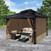 COWVIE 4-Panel 12' x 12' Gazebo Replacement Curtains, Patio Privacy