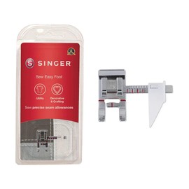 SINGER Sew Easy Presser Foot | Adjustable Guide for Precision Seam Allowances | Perfect for Topstitching and Straight Line Sewing | Compatible with Low-Shank Sewing Machines