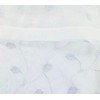 Decorative Sheer Fabric Shower Curtain for Bathroom: White Embroidered Botanical