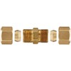 Anderson Metals 50062-06 50062 Brass Compression Tube Fitting, Union, 3/8"