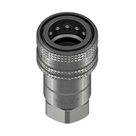 Gemels, Hydraulic ISO A Quick Release Coupling, Female, Carbon Steel (3/8" BSP)