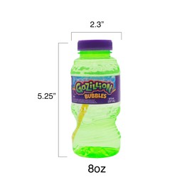 Gazillion 8 Ounce Bubble Solution 4 Pack - Great Bubbles for Kids, Great for Kids Parties, Non-Toxic & Safe