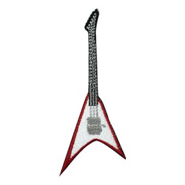 Guitar Patch, Music Patch, Electric Guitar Patch Embroidered Iron on Sew on Patch Badge for Clothes etc. 10x4.5 cm