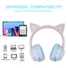 Usoun Kids Headphones,Cat Ear Led Light Bluetooth Kids Headphones with