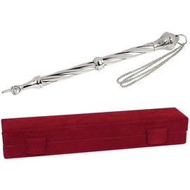 Embellished Torah Pointer Yad 8.5" Nickel-Plated High Polish Silver Color Finish - in Velvet Gift Box for Bar Mitzvah, Bat Mitzva, Torah Reading by Aviv Judaica