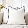 White Decorative Pillow Covers 18x18 for Couch Throw Pillows Velvet
