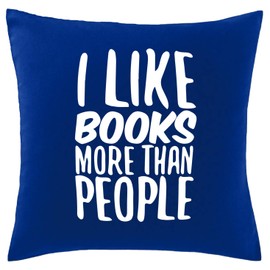 Hippowarehouse I like books more than people Printed bedroom accessory cushion cover case 41x41cm