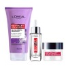 LOral Paris Rutina facial hidratante Revitalift cido Hialurnico (3 piezas) Srum facial 30ml  Gel limpiador 150ml  Crema de da FPS20 50ml. Hidrata y...