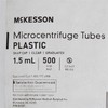 McKesson Microcentrifuge Tubes with Snap Cap - Clear, Graduated, and