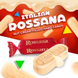 Fida Rossana Italian Nut Cream-Filled Hard Candy | 1 Pound Bag - Approx. 80 Count | Rich Creamy Center