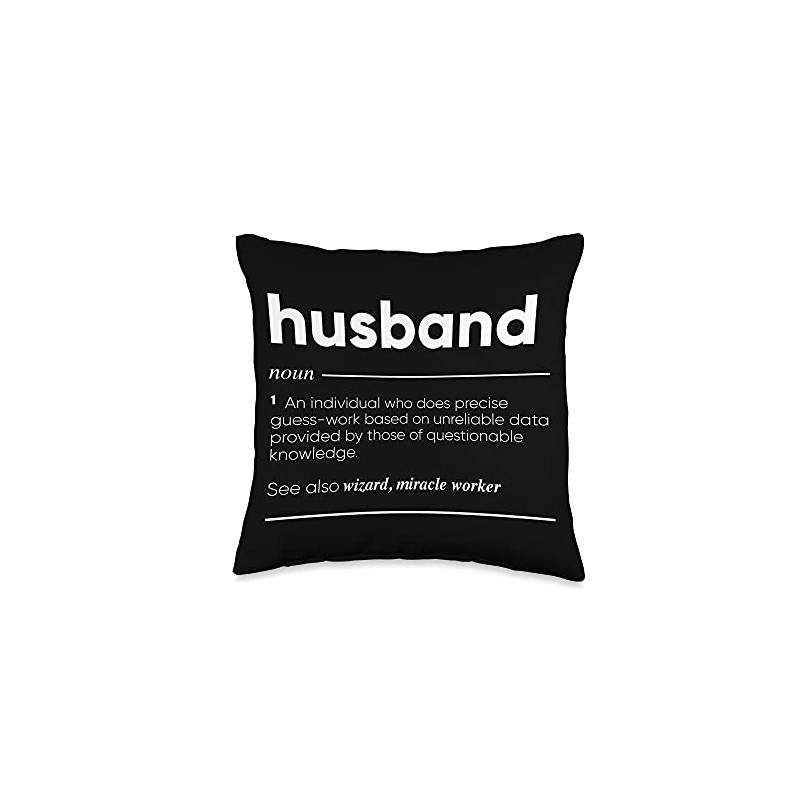 Gifts For Husband Husband Definition Funny Noun Throw Pillow, 16x16,
