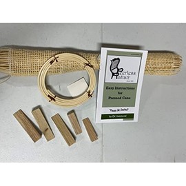 Radio Weave Pressed Cane Webbing Kit, with 5 Wood Wedges, 6' of #8 Spline and Full Color Instructions by Ed Hammond
