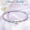 Granddaughter Silver Starter Charm Bracelet with Pendant and Gift Box