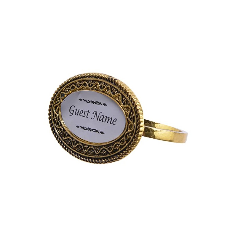 4 x Christmas NAPKIN HOLDER Ring with Name Card -