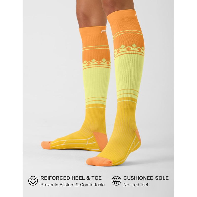 FITRELL 3 Pairs Compression Socks for Women and Men 20-30mmHg-