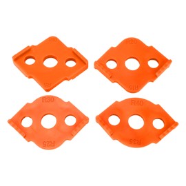 4PCS R Corner Templates Round Angle Radius Jig Routing Template ABS Woodworking Corner Locator Orange