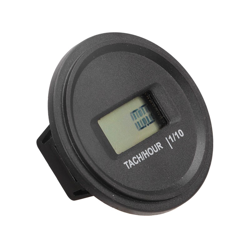 Tach Hour Meter LCD Display Round High Accuracy RPM Hour
