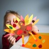Lyqaq Autumn Stickers,200pcs Fall Glitter Craft Stickers,Maple Leaf Sticker,Various Autumn