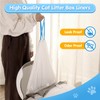 Self-Cleaning Litter Box, Drawstring Litter Box Liners, 60 Count Waste