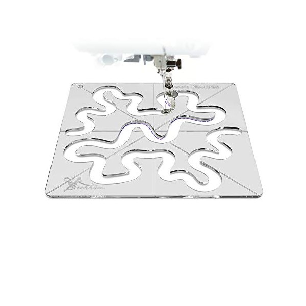 Beerrom Meander Quilting Templates – Free-Motion Quilt Design – Acrylic