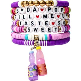 Korea-Pop Merch Pulseras apilables elásticas para mujeres pequeñas fanáticas, regalos de cumpleaños, accesorios de joyería