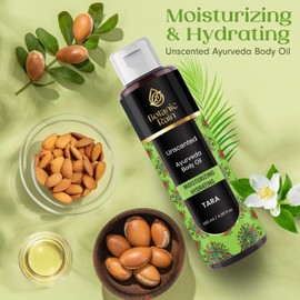 Botanic Rain Ayurveda Unscented Body Oil After Shower, Moisturizing & Hydrating Natural Organic Fragrance Free For Women And Men, Ayurveda Products For Crepey Skin - 3.38 Fl Oz (1)