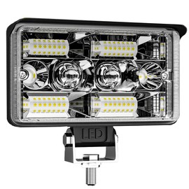 4inch 130w Automotive Spotlight LED Light Bar,AUBEAMTO 26000LM Work Light Yellow Amber Off Road Fog Light for Driving Truck Tractor Boat Motorcycle Fog Lamp Headlight, 2 Yrs Warranty