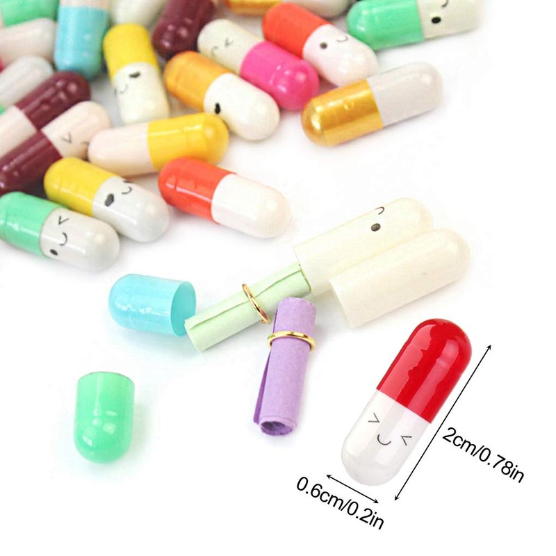Smile Face Capsule Message in a Bottle Letter Love Friendship