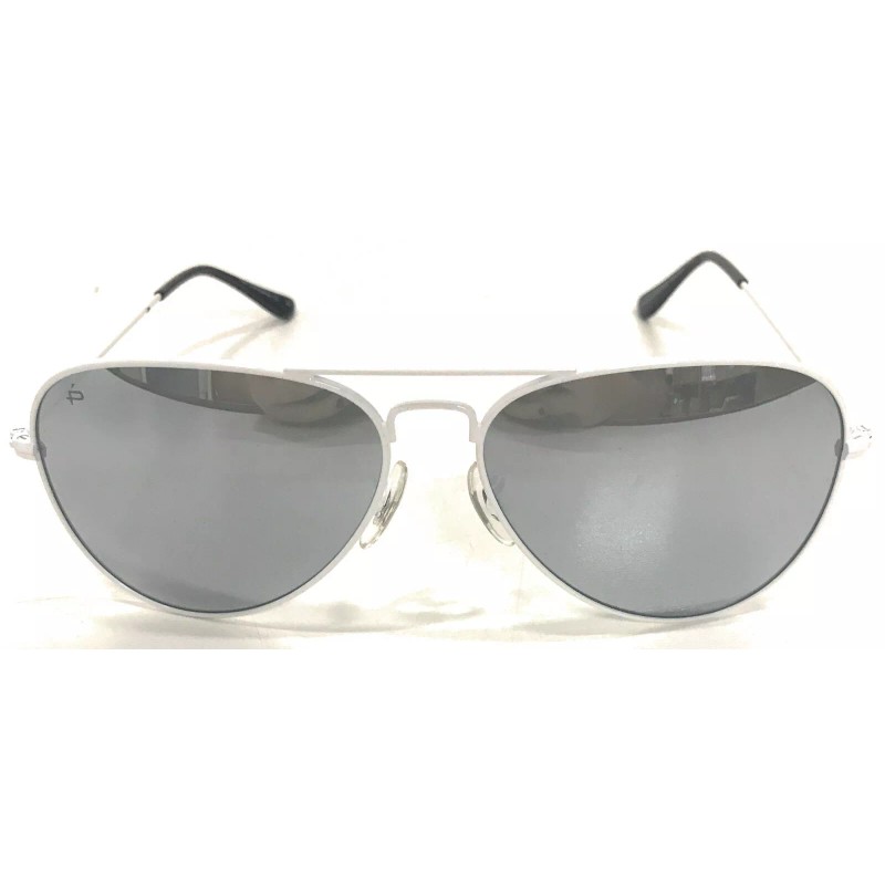 Prive Revaux - The Commando Aviator Polarized Sunglasses White/SilverMi
