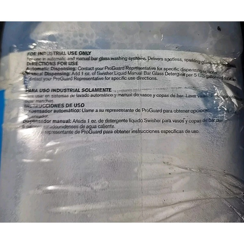 Swisher / Ecolab Liquid Manual Bar Glass Detergent