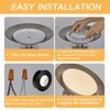 SHENGQINGTOP 5.12'' LED Ceiling Fan Light Retrofit Kit 24W 2200LM