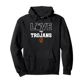 Homer Trojans Logo Love My Team HS Pullover Hoodie