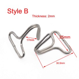 Fujiyuan 10 pcs Hook Ring Bundle Strap Car Seat Cushion Hook for Ribbon Loop Belt Hanger Clip Style B Nickel