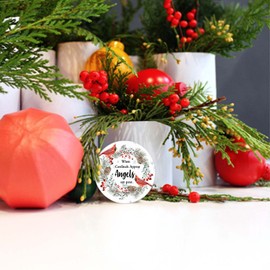 XIAGEANA Cardinal Christmas Ornaments-When Cardinal Appear Angels are Near Present Xmas Tree Decorations Ornament Flat Circle Ceramic 3In