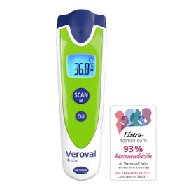 VEROVAL Baby, Infrarot-Thermometer, 3-in-1, digitales Thermometer für Babys, ideal für Fiebermessung zu Hause, schnelle und genaue Messung der Körpertemperatur, berührungslos, Grün