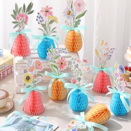 Motiskyy 9 Pcs Wildflower Centerpieces for Tables Wildflower Birthday Baby Shower Party Decorations Flower Honeycomb Centerpieces Spring Floral Table Decorations for Wedding Baby Shower Supplies