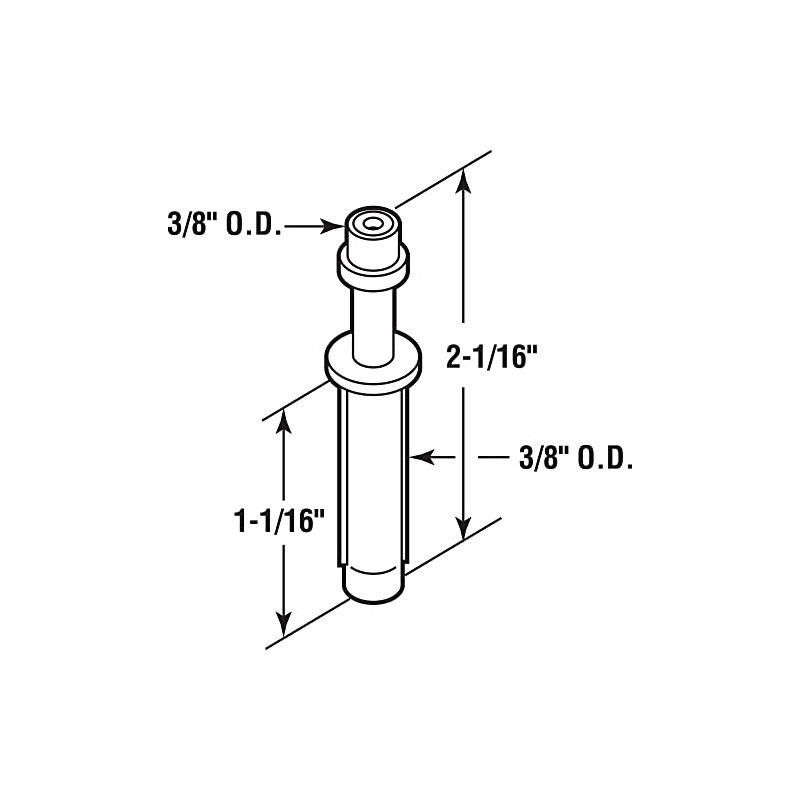 Prime-Line N 6782 Bi-Fold Door Top Pivot, Nylon (2 Pack)