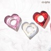 Karma, Glass Heart Tealight Holder, Chunky Glass Candle Holder Votive