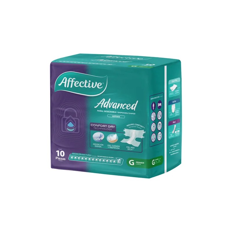 Pañal Para Adulto Affective Advanced Talla Grande Unisex