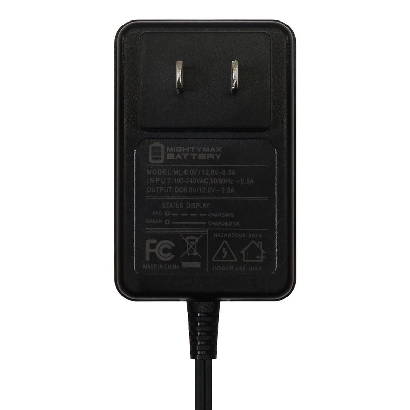 Mighty Max Battery ML-AC612 6V/12V Charger for 6FM5 Wheelchair Scooter